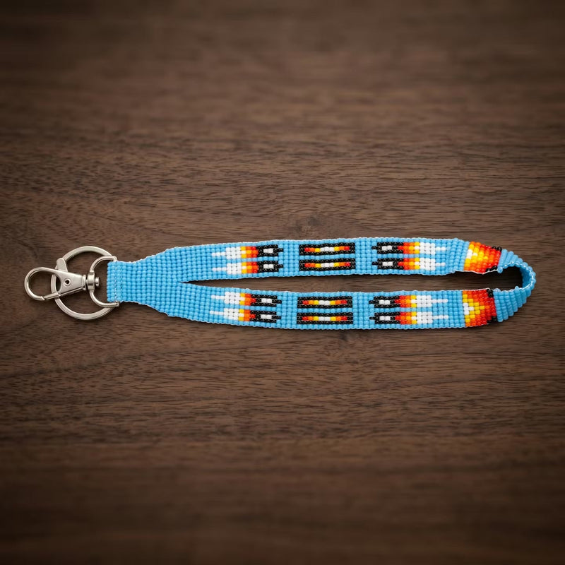 Blue Native American Style Wrist Lanyard-2