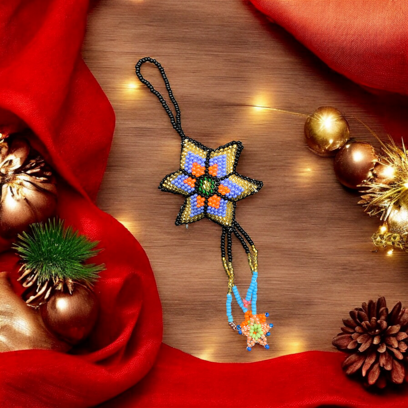 Handmade Beaded Midnight Gold Star-2