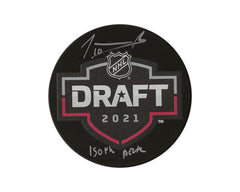 Palet de hockey Joshua Roy autographié du repêchage de la LNH 2021, avec l'inscription « 150e choix »-1