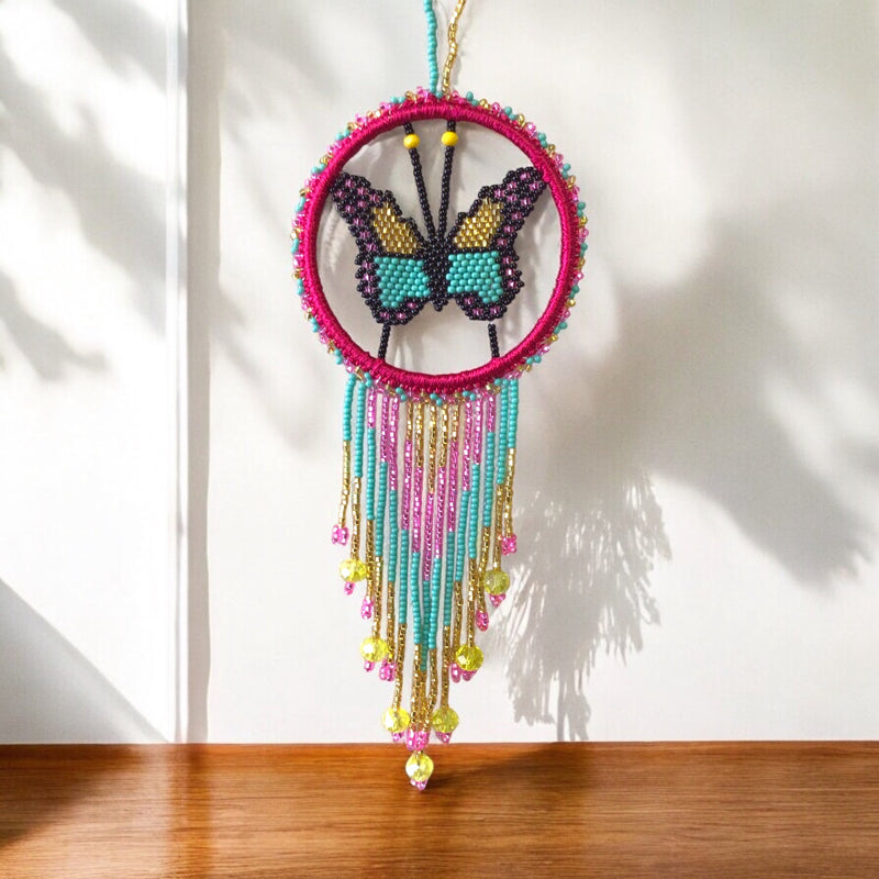 Red and Golden Butterfly Dream Catcher-1