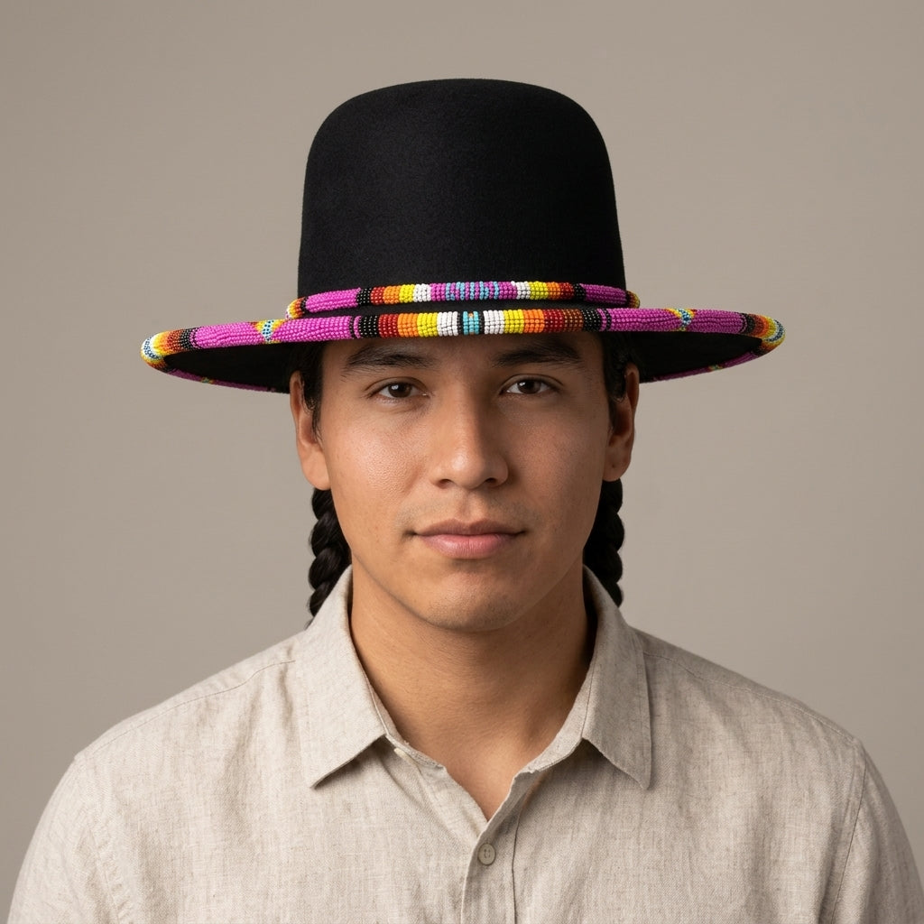 Size-58 Handmade Beaded Hat-6