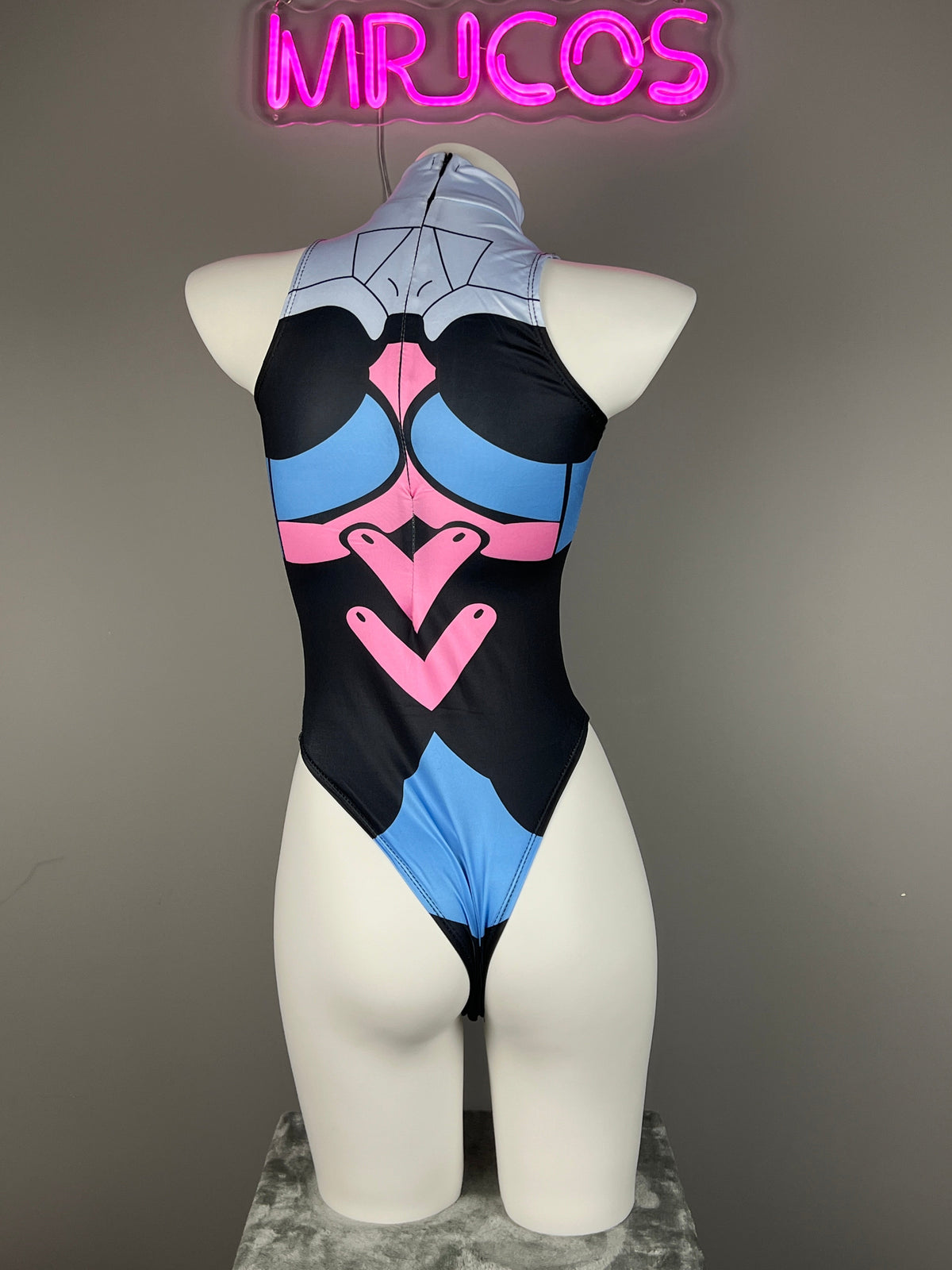 Crotchless Anime Cosplay BodySuit Lingerie Costume-3