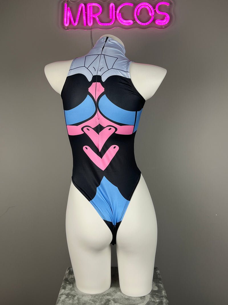 Crotchless Anime Cosplay BodySuit Lingerie Costume-3