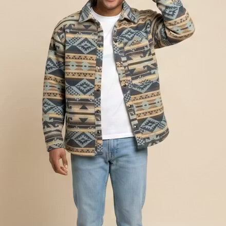 Blue and Cream Grand Canyon Jacket (Unisex)-4