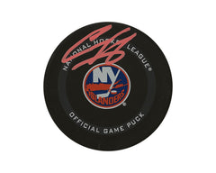 Palet officiel de match des Islanders de New York autographié par Ilya Sorokin-1
