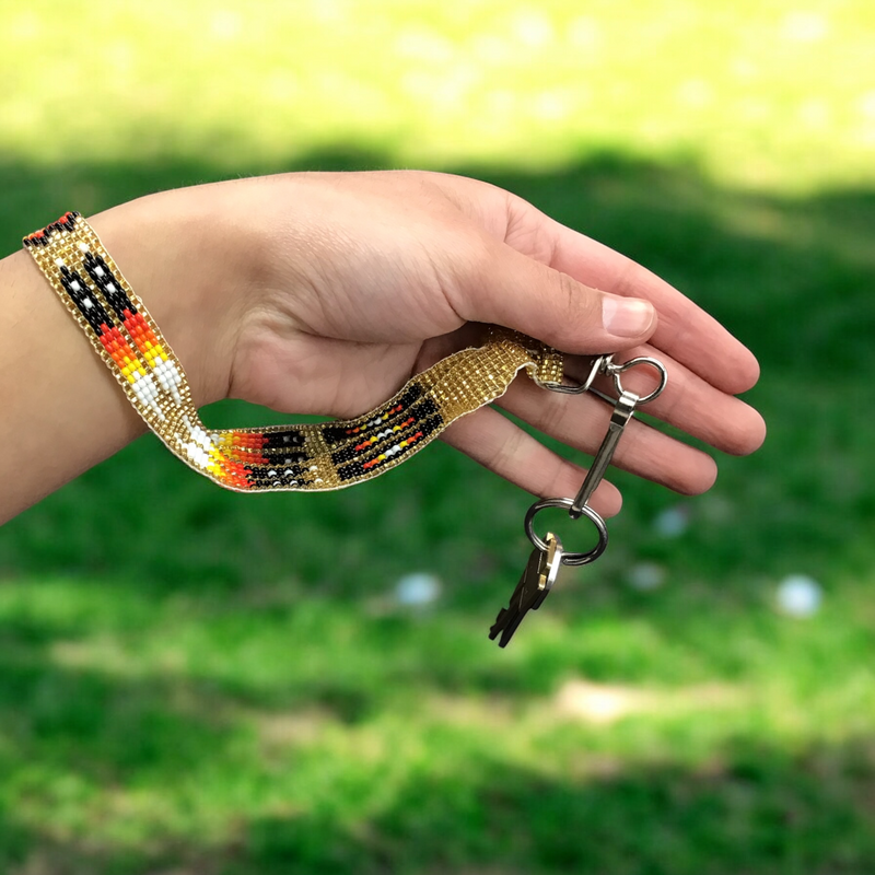 Golden Native American Style Wrist Lanyard-2