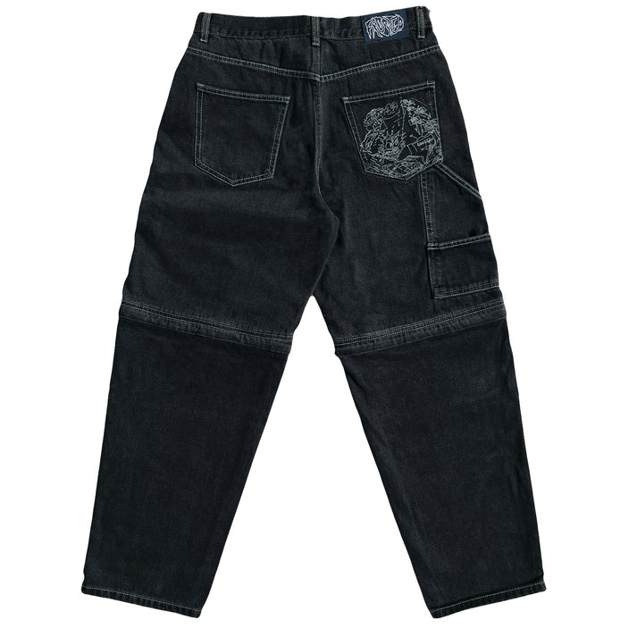 Frosted Skateboards 'Transformer' Baggy Jeans - Black-2