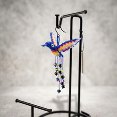 Black and Blue Beaded Humming Bird-3