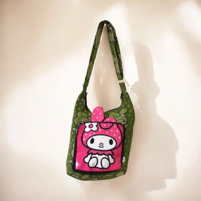 Green Sanrio kitty Crossbody bag-3
