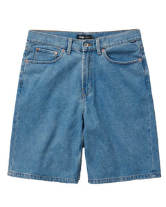 Vans 'Check 5 Baggy' Shorts - Stonewash Blue (Black Patch)  (Women's)-1