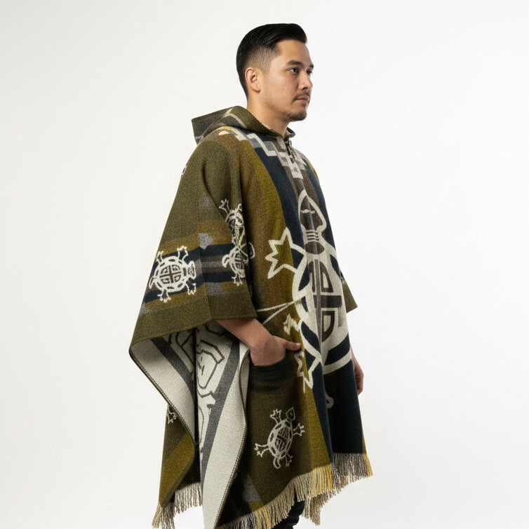 Turtle HandMade Wool Poncho-5