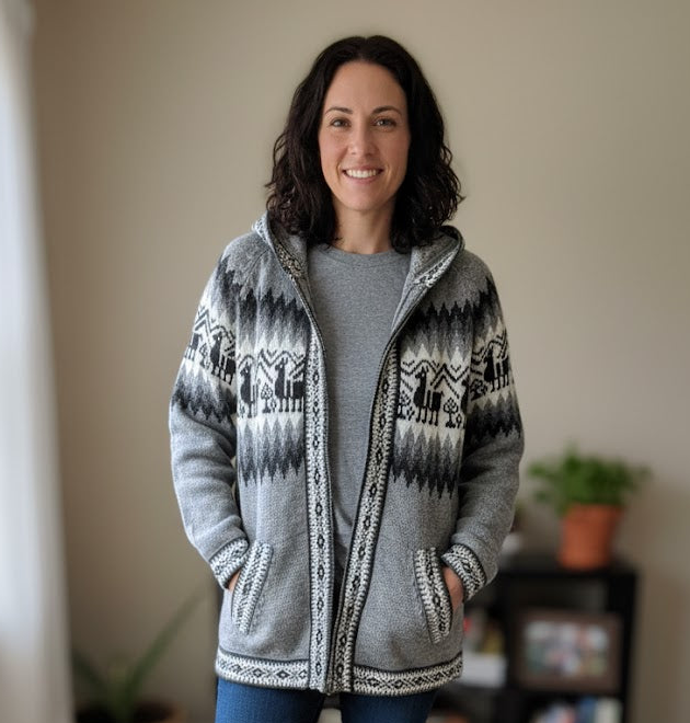 Unisex Alpaca Light Grey Sweater-2
