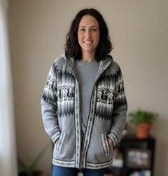 Unisex Alpaca Light Grey Sweater-2
