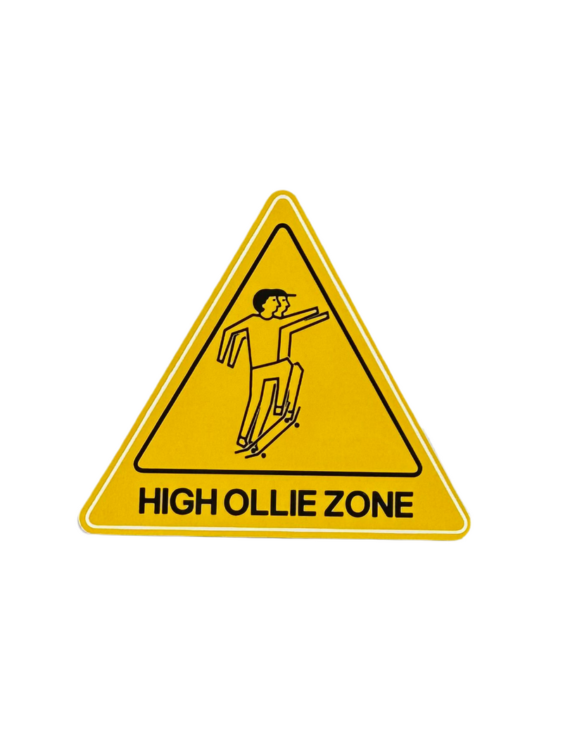 Mehrathon 'High Ollie Zone' Sticker - Yellow-1