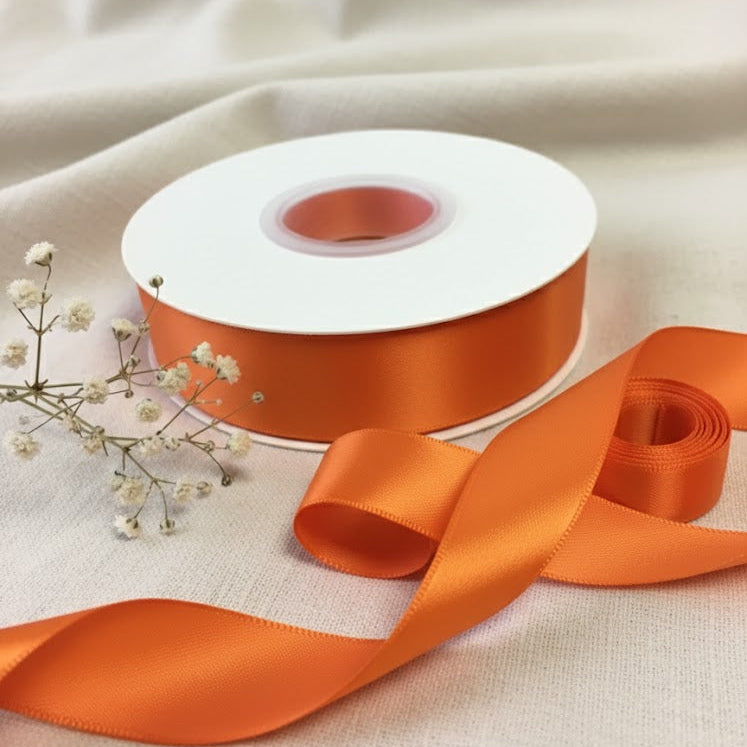 30 Meter Double Face Orange #751 Ribbon Roll-1