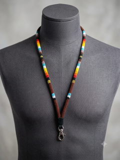 Round Beaded Lanyard(Brown)-1