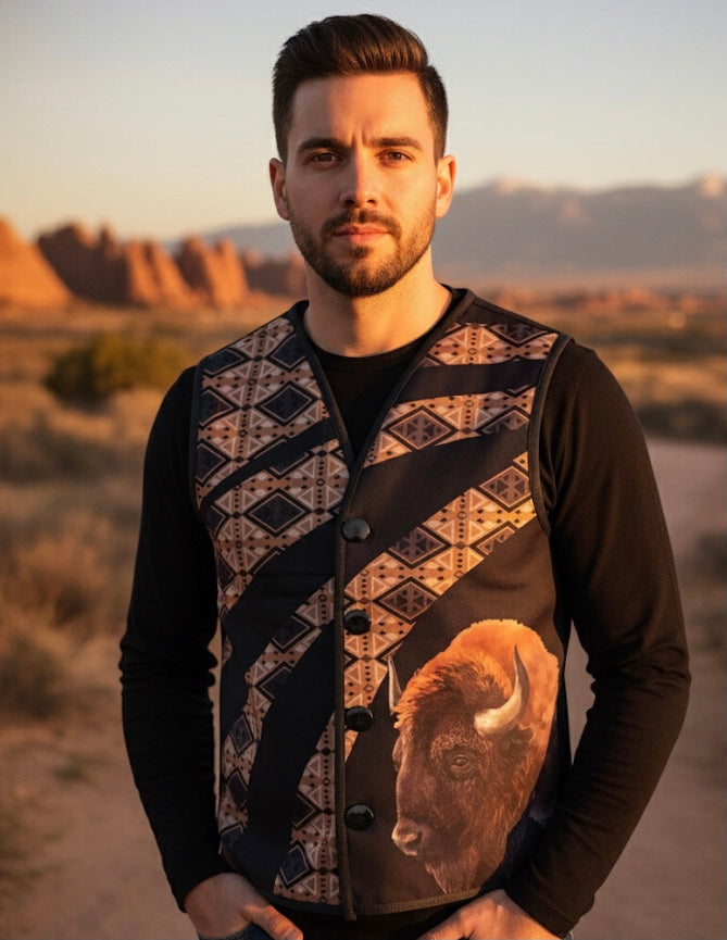 Buffalo Native Vest(Black)-2