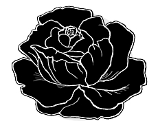 Rose Bloom Solid Rubber Cling Stamp-1