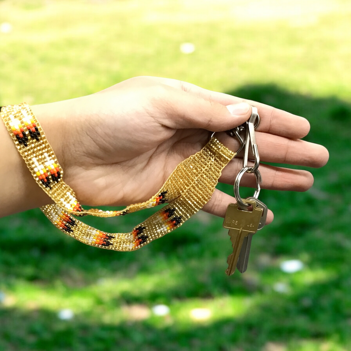Golden Native American Style Wrist Lanyard-2