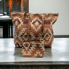 Brown and beige Tote Bag-2