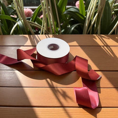 Satin Ribbon Double Face- Maroon #789 -3.8 cm Wide-2