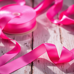 Satin Ribbon Double Face-Hot Pink #157- 3.8 cm Wide-1