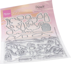 Marianne Design Stamp & Die Set - Eline's Animals - Picnic-1