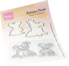 Marianne Design Stamp & Die Set - Eline's Animals - Autumn Birds-1