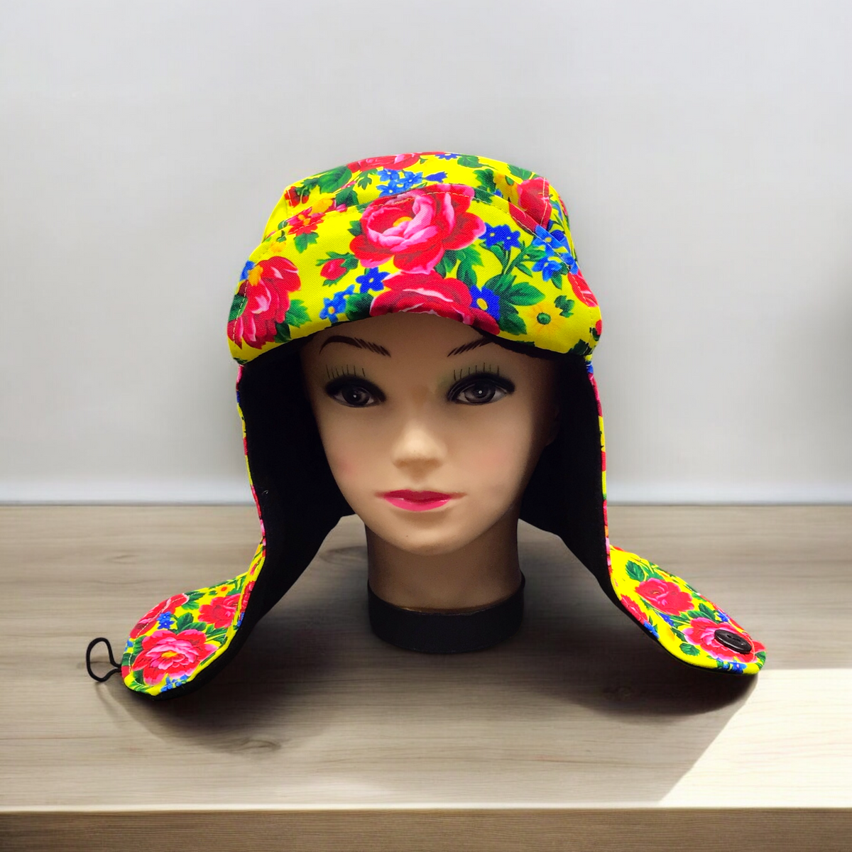 Yellow Kookum Hat with Drop-Down Ears-5