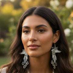 Handmade Beaded Hummingbird Earrings-2