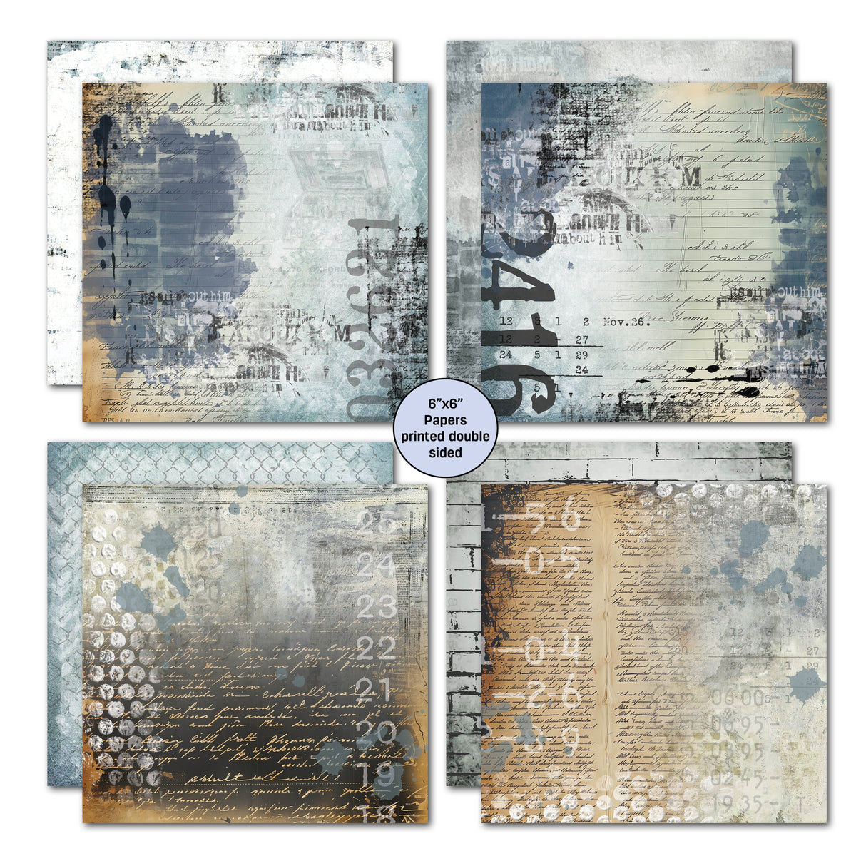 3Quarter Designs Eclectic Clocks 6x6 Paper Pack-2
