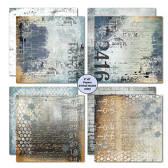 3Quarter Designs Eclectic Clocks 8x8 Paper Pack-2