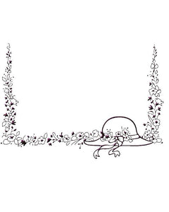 Embossing Folder - Floral Melody (Hat)  Size 5 x 7-1