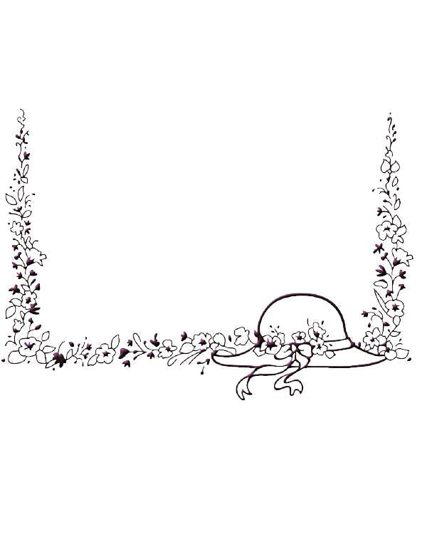 Embossing Folder - Floral Melody (Hat)  Size 5 x 7-1