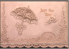 Embossing Folder - Floral Melody (Hat)  Size 5 x 7-2