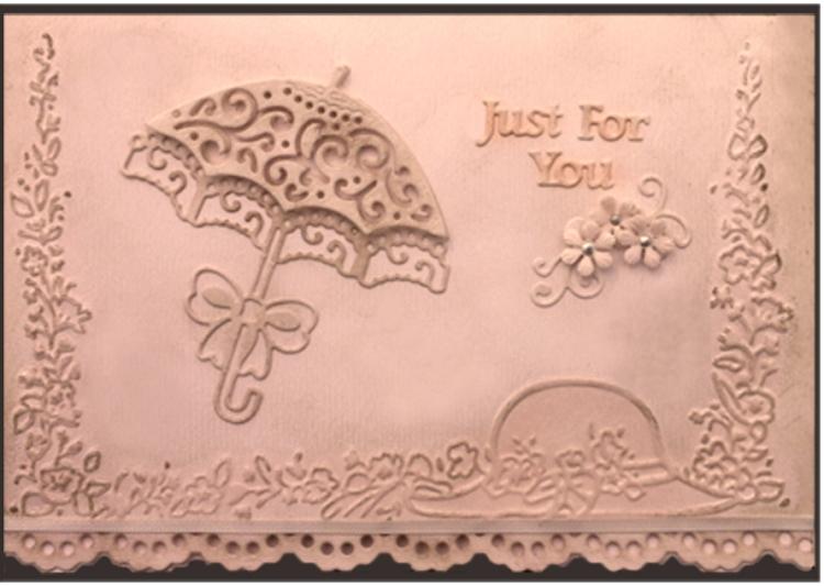 Embossing Folder - Floral Melody (Hat)  Size 5 x 7-2