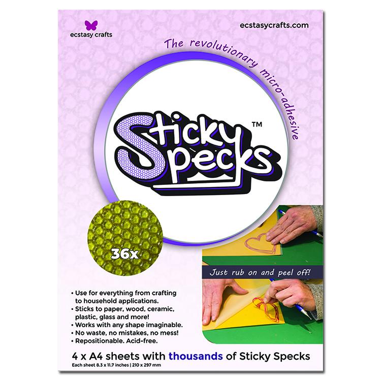 Ecstasy Crafts Sticky Specks Micro Adhesive 4 A4 Sheets-1