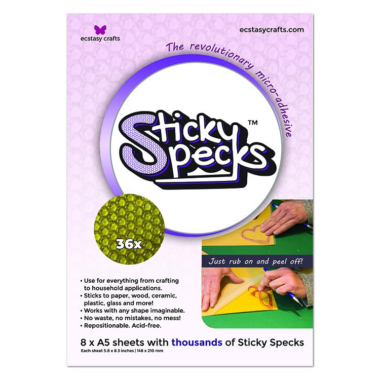 Ecstasy Crafts Sticky Specks Micro Adhesive 8 A5 Sheets-1