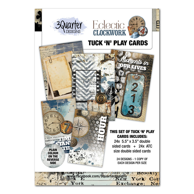 3Quarter Designs Eclectic Clocks - Tuck N Play Cards-1