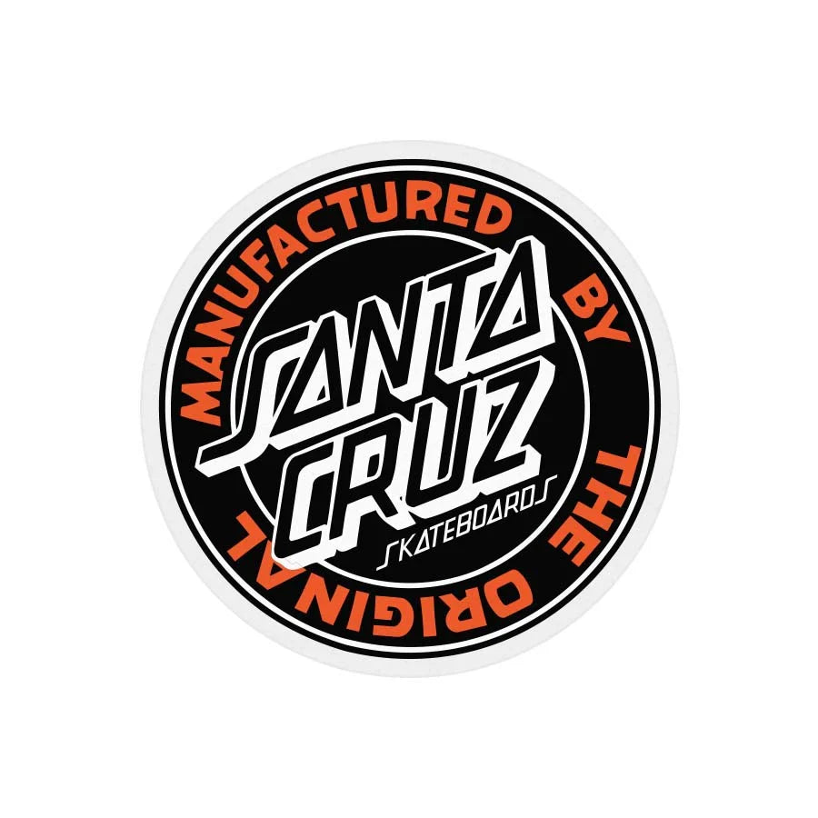 Santa Cruz 'MFG Dot' Sticker - Orange/Black-1