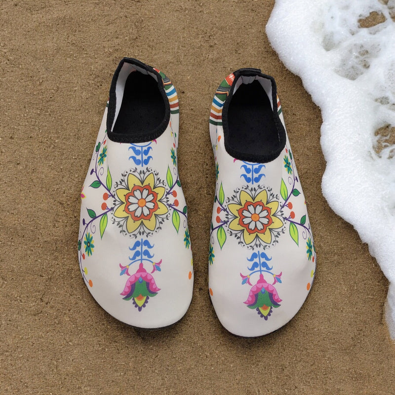 White Bloom Aqua Shoes-3