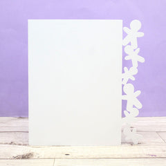 Festive Fancy-Edge Card Blanks - Gingerbread Men-1