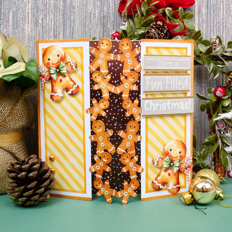 Festive Fancy-Edge Card Blanks - Gingerbread Men-5