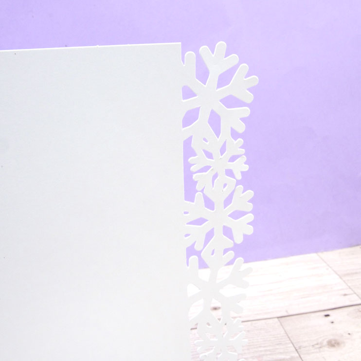 Festive Fancy-Edge Card Blanks - Snowflakes-2