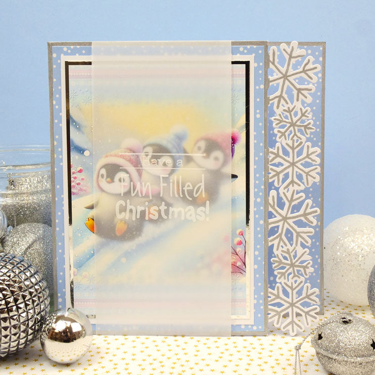 Festive Fancy-Edge Card Blanks - Snowflakes-3