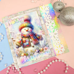 Festive Fancy-Edge Card Blanks - Snowflakes-4