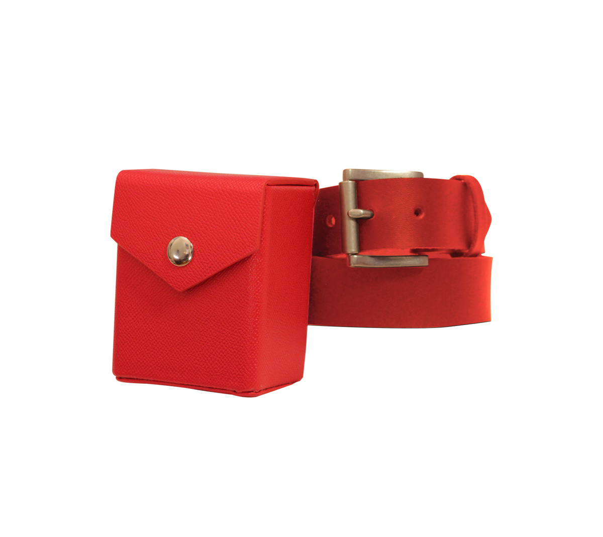 Red Mach 2 Deck Box - Hard Shell - Textured Vegan Leather-4