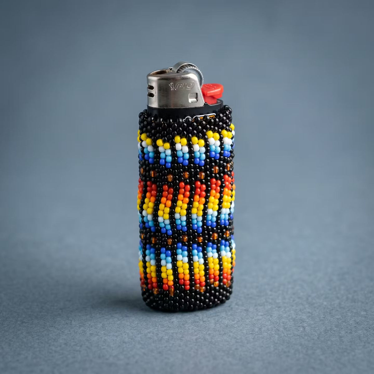 Black Beaded Lighter Case-5