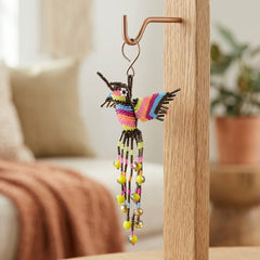 Golden and Brown Beaded Humming Bird-3