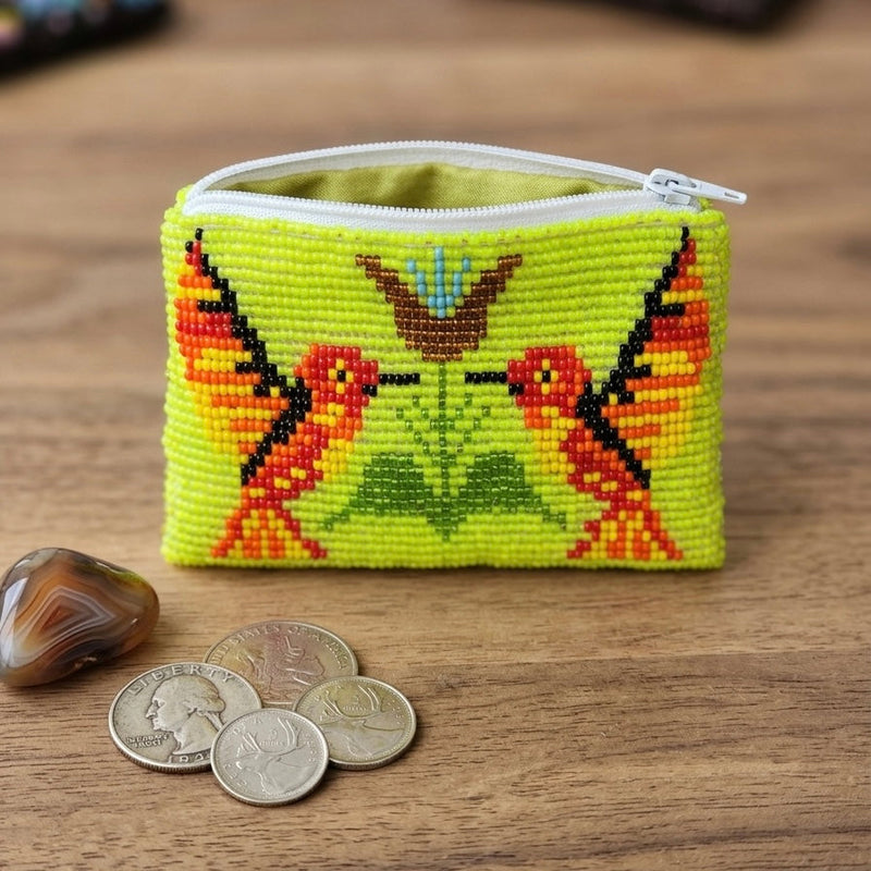 HummingBird Beaded coin purses-7